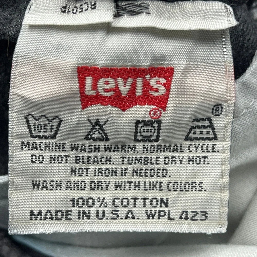 VTG Levis 501-0660 Jeans Mens 32x30 Black Fade Straight Button Fly USA Made 1996